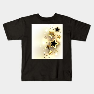 Gold Stars on a Light Background Kids T-Shirt